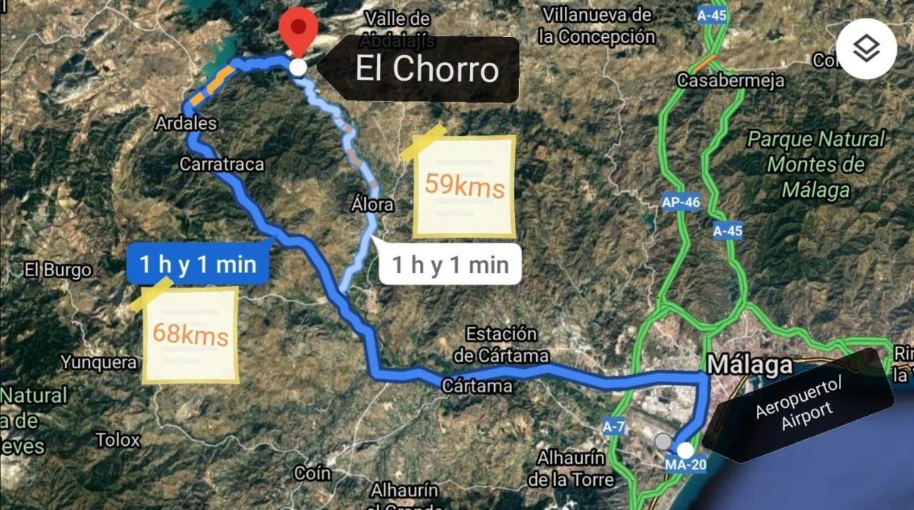 Alojamiento Rural El Paraiso Del Chorro Exteriör bild
